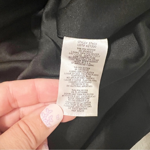 NEW NWT Xscape CAMILA LONG OFF THE SHOULDER SCUBA CREPE DRESS Black Gown Sz 16 - Picture 4 of 7